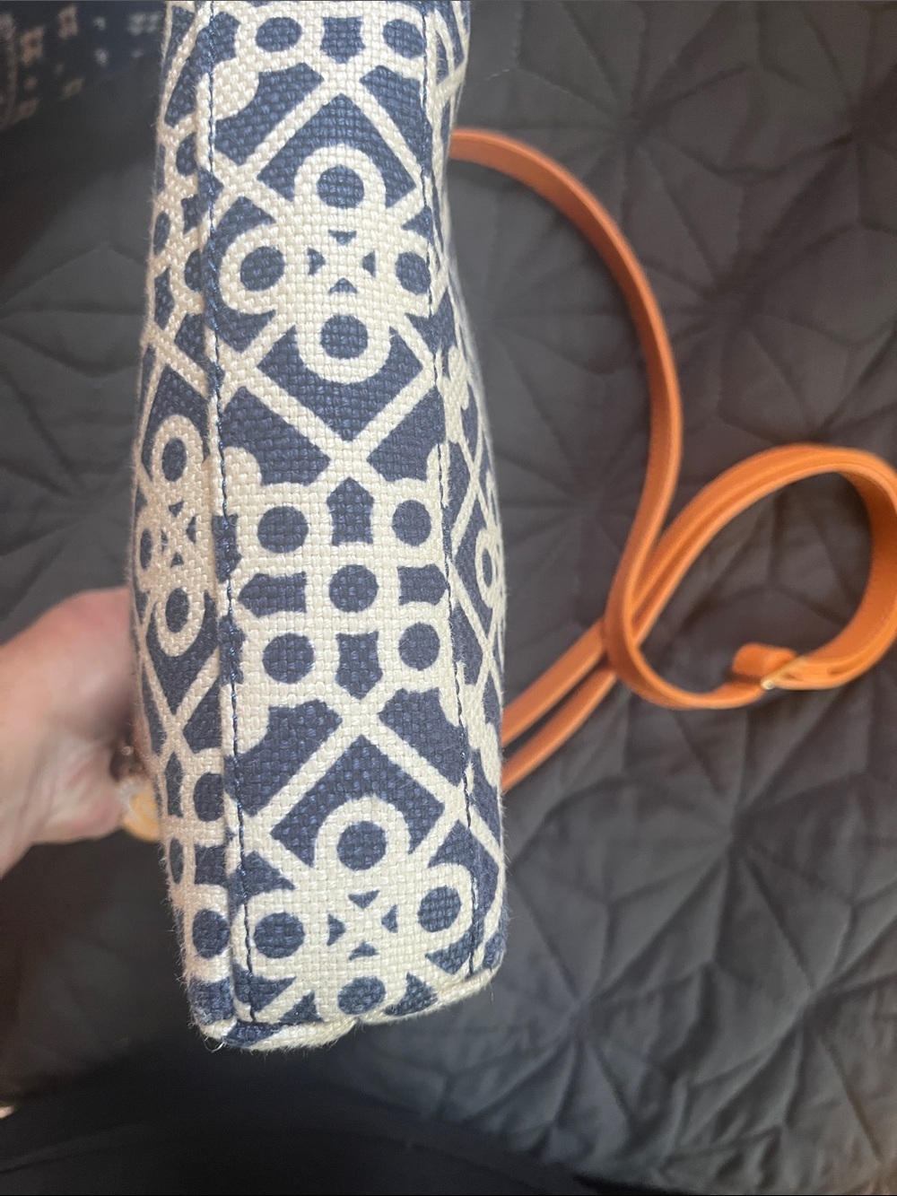 Spartina 449 Navy & Tan Patterned Crossbody - Picture 11 of 11